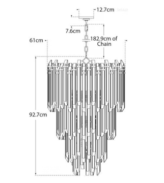 ADELE THREE-TIER WATERFALL - Brass chandelier by Visual Comfort Europe - view 3